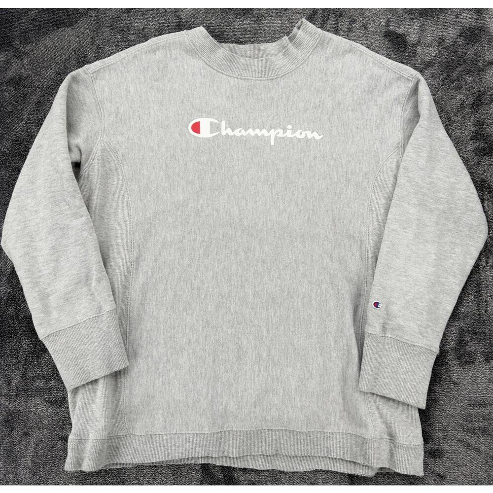 Champion Vintage crewneck Sweatshirt Medium Gray Reverse Weave Retro Casual